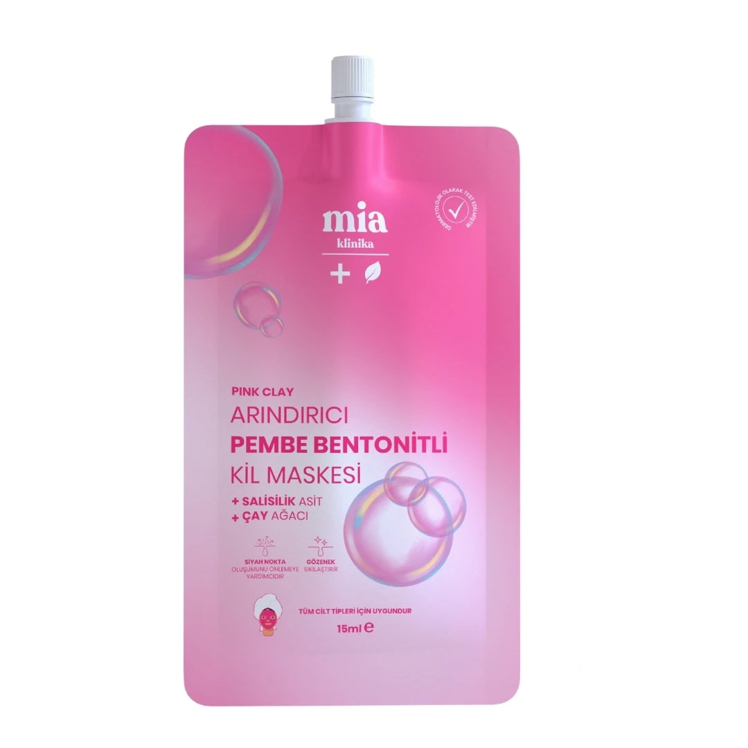 Mia Clinica Pink Clay & Bentonite Anti-Blackhead Mask – 15 ml