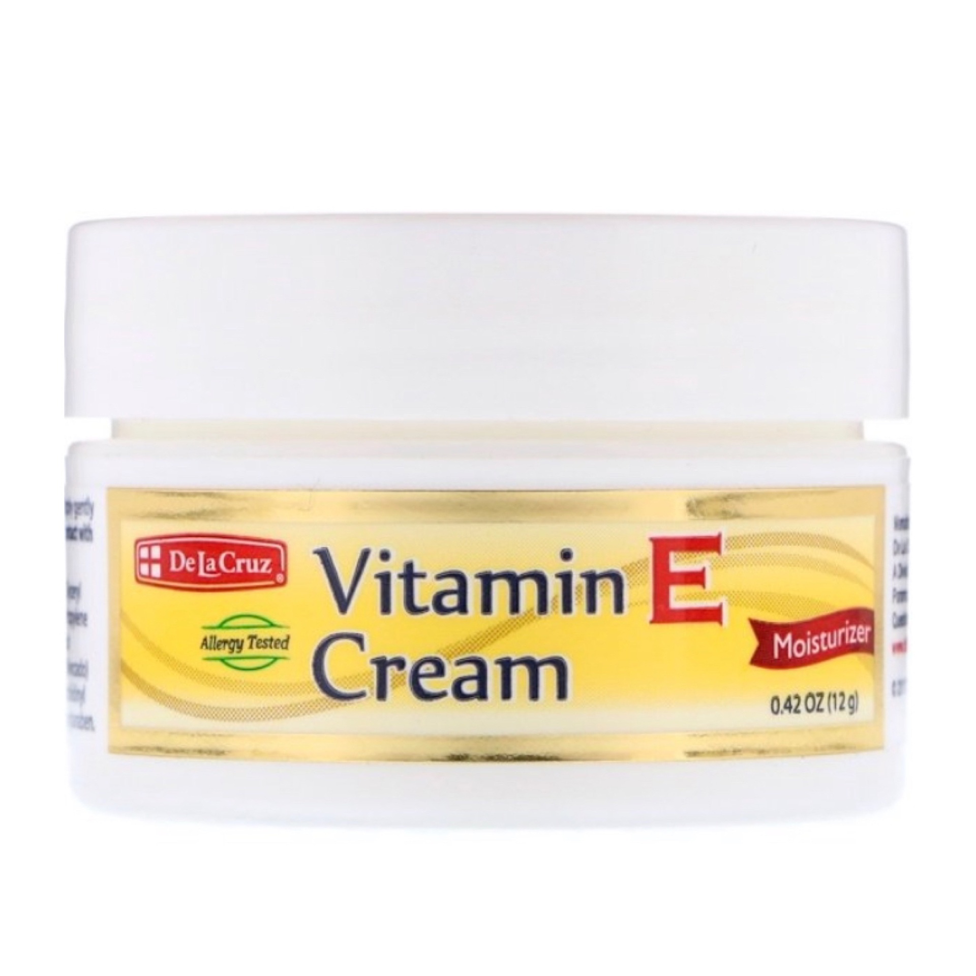 De La Cruz Vitamin E Cream - Allergy Tested, No Artificial