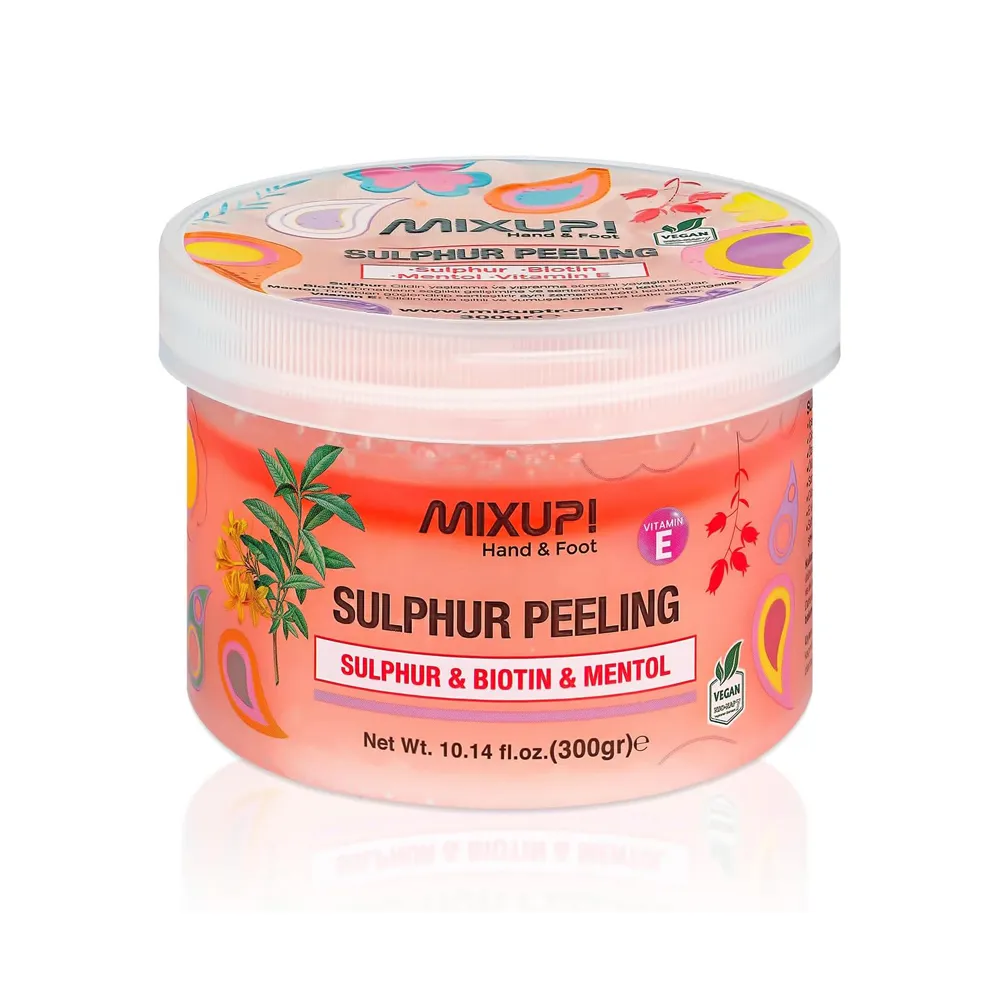 [8683071841837] بيوتين الكبريت لليدين والقدمين، مقشر المنثول  من ميكس اب 300 جرام