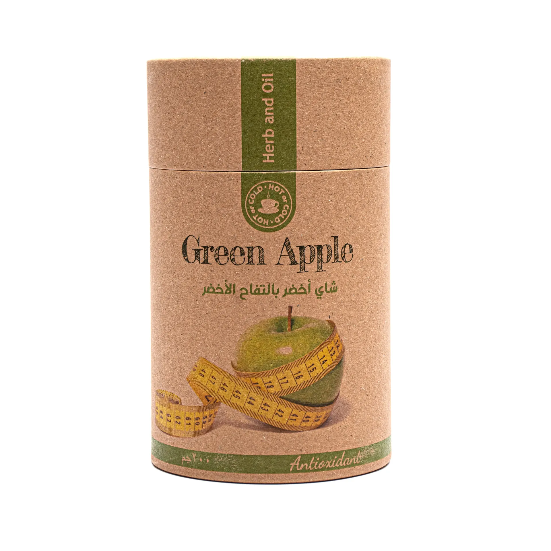 [8684209862069] Green tea with apple, made from herbs and oil, 60 grams