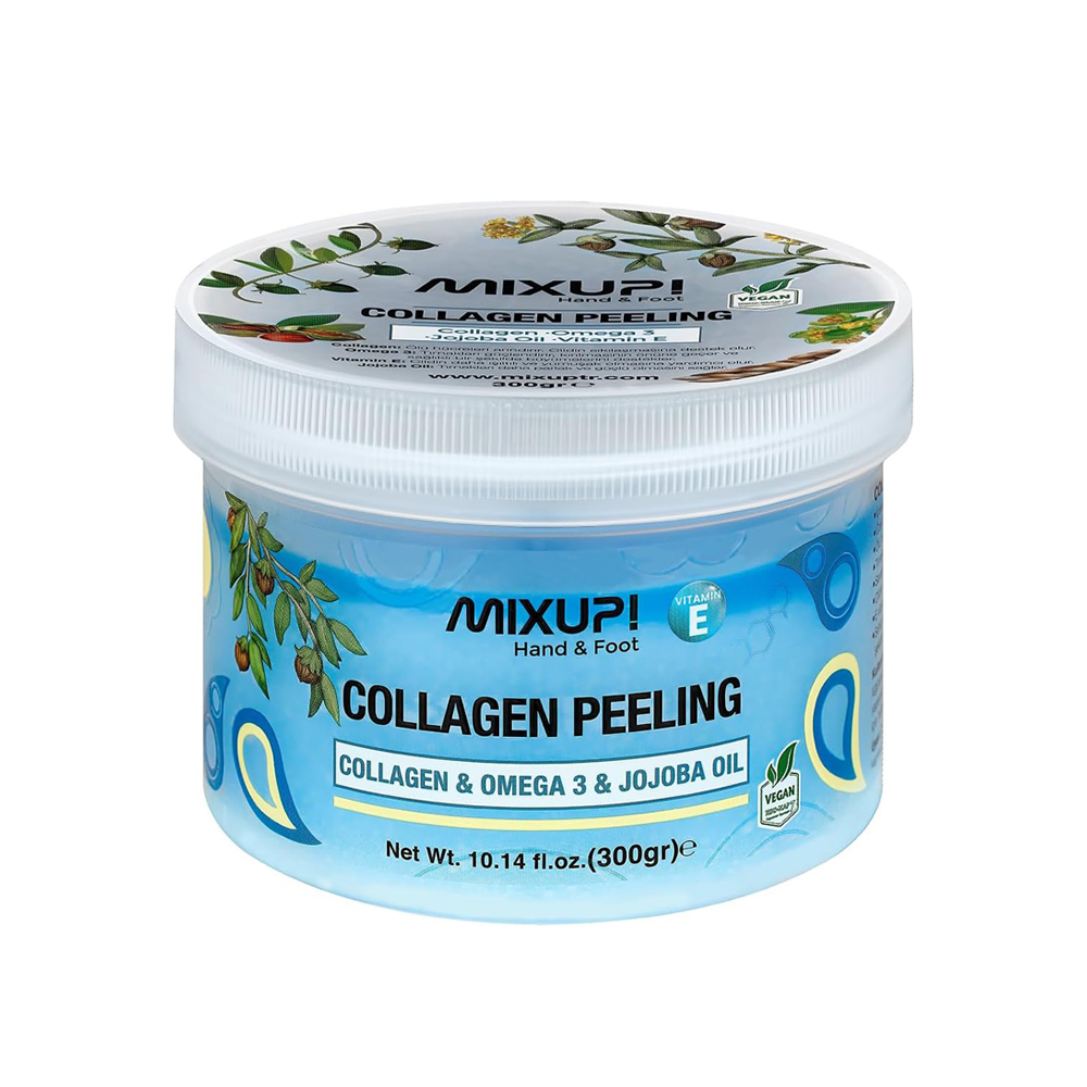 [8683071841813] [8683071841813] كريم مقشر كولاجين لليدين والقدمين أوميجا 3، الجوجوبا من ميكس أب – 300 جرام