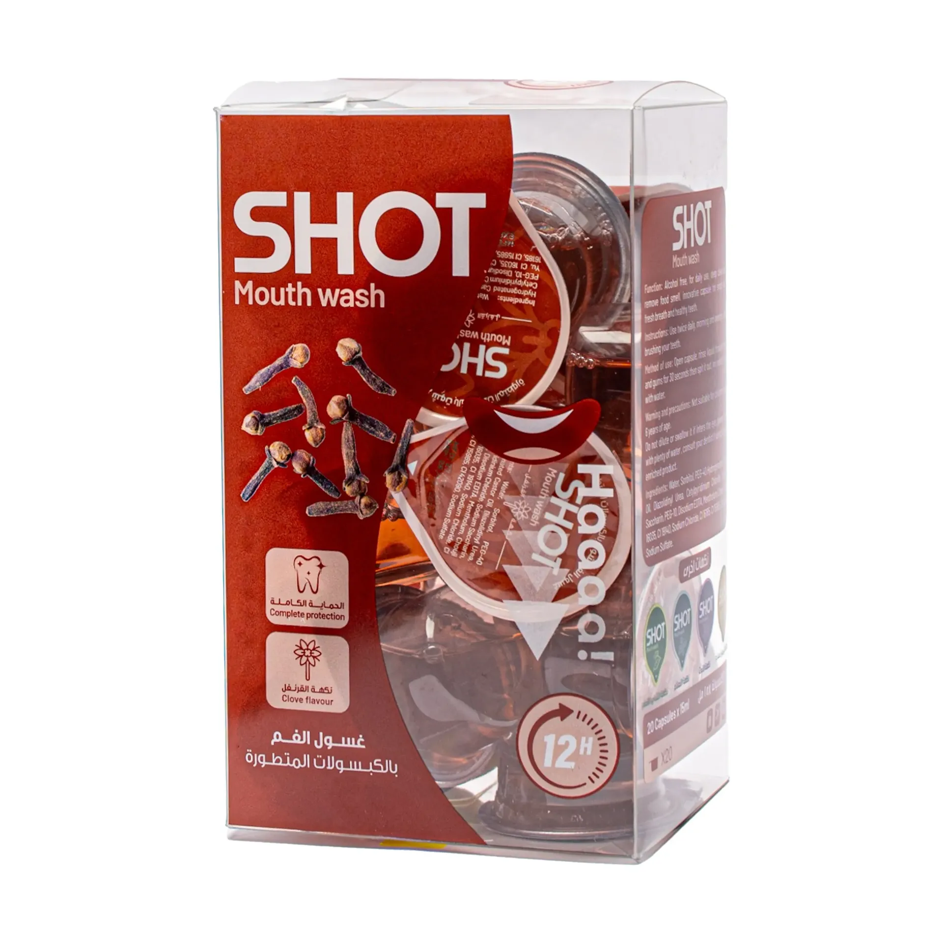 SHOT MOUTH WASH 20 CAP CLOVE 15 ML